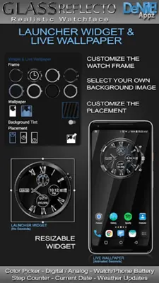 Glass Reflecto HD Watch Face android App screenshot 13